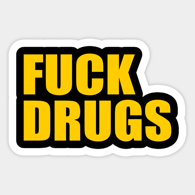 Fuck Drugs Sticker by Milaino